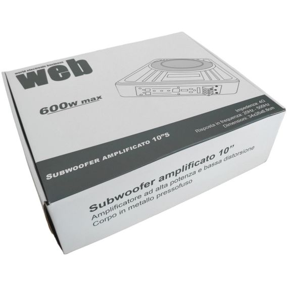 Active slim flat subwoofer 10" 600W max SP434 