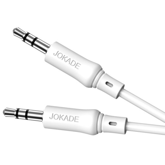Stereo audio cable 3.5mm audio jack 1m white N040 Jokade