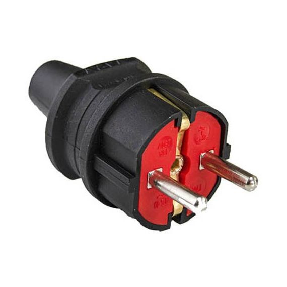 Spina schuko maschio IP20 nera 16A 250V Vito EL132 Vito