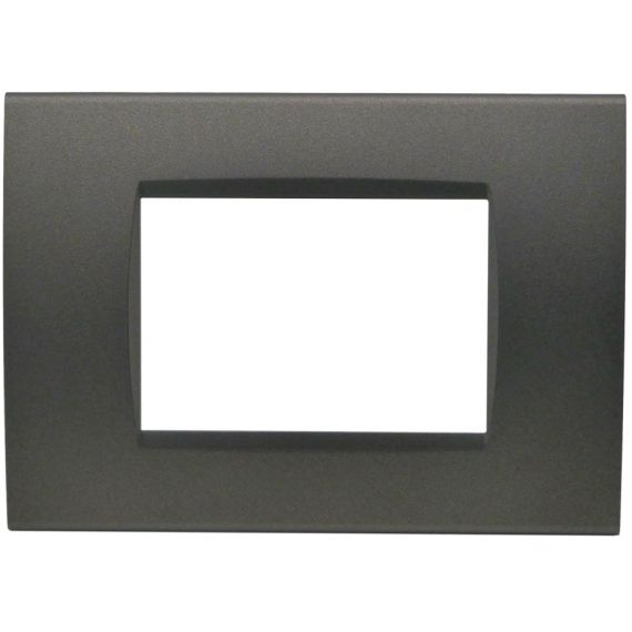Living International compatible 3-place dark brown Soft Touch plate EL2565 