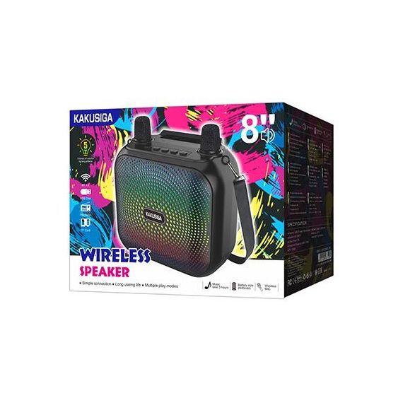 Rechargeable Bluetooth/USB/SD Card/FM Radio Speaker with 2 Microphones KK-8103 KK-8103 Kakusiga