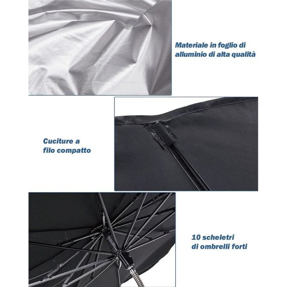 Car sunshade umbrella 132x75cm WB2395 
