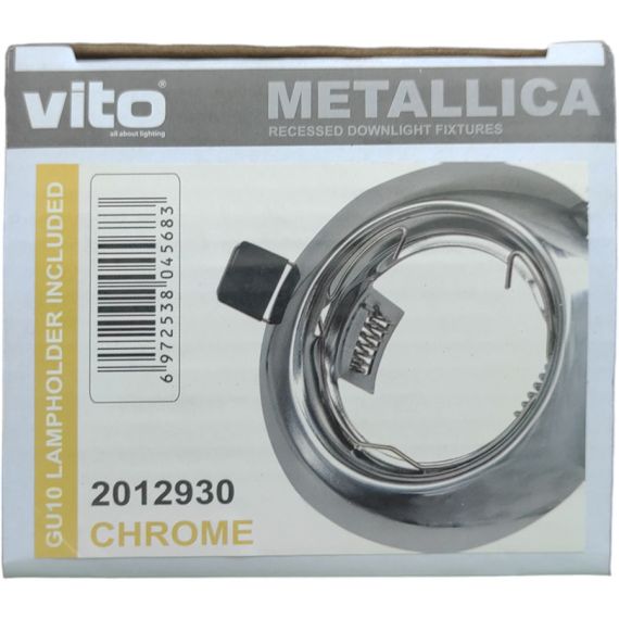 GU10 recessed spotlight holder Φ80mm silver EL2018 Vito