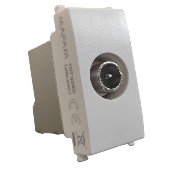 Presa TV SAT derivata bianca compatibile Vimar Arké EL234 