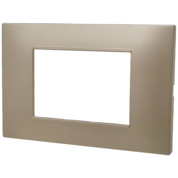 Vimar Plana compatible 3-place champagne Soft Touch plate EL2507 
