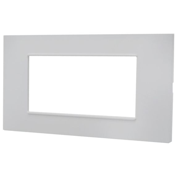 Vimar Plana compatible 4-place white Soft Touch cover plate EL3065 
