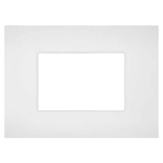 Placca 3 posti bianca compatibile Vimar Arké EL308 