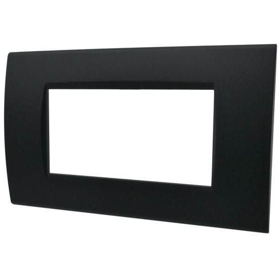 Living International compatible 4-place black Soft Touch plate EL3153 