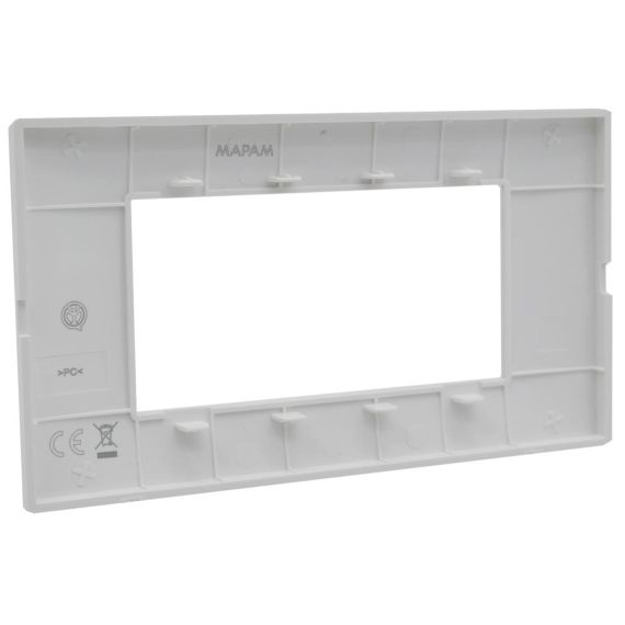 4-place black Soft Touch cover plate compatible with Vimar Plana EL3271 