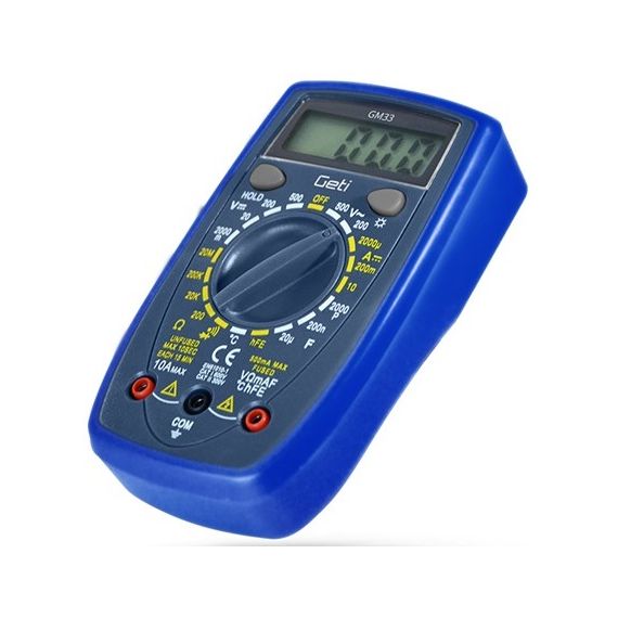Geti GM33B digital multimeter with test leads U1095 Geti