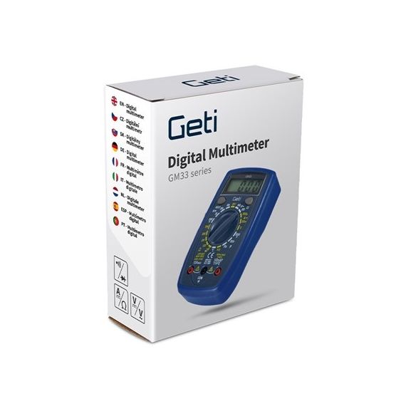 Geti GM33B digital multimeter with test leads U1095 Geti