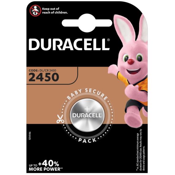 Batteria a bottone al litio 3V CR2450 Duracell WB288 Duracell