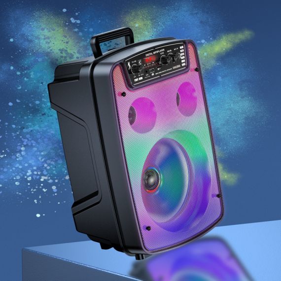 Cassa acustica ricaricabile 8" 10W luci LED Bluetooth/FM/USB KSC-688 KSC-688 Kakusiga