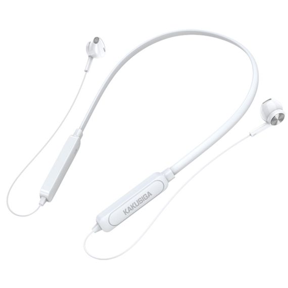 Cuffie auricolari da collo Bluetooth bianche F2800 Kakusiga