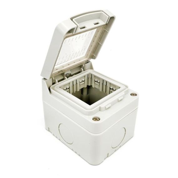 Idrobox IP55 2 white modules compatible with Vimar Plana EL2172 