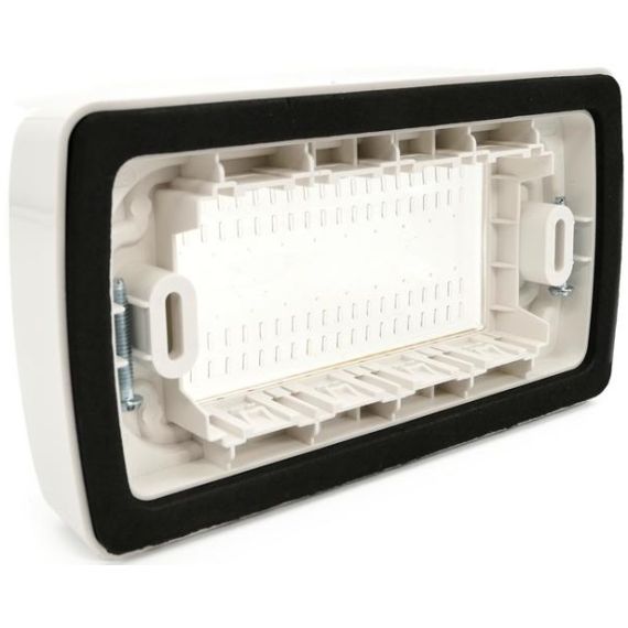 Placca idrobox IP55 4 posti bianca compatibile Vimar Plana EL2321 