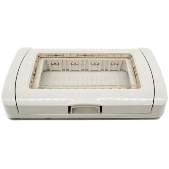 Placca idrobox IP55 4 posti bianca compatibile Vimar Plana EL2321 