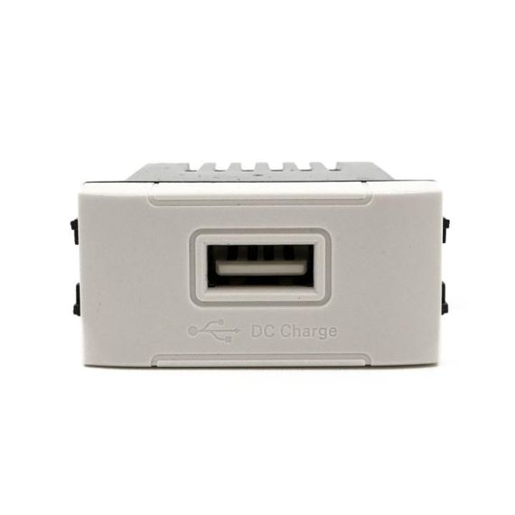 Alimentatore presa USB 5V 2A bianco compatibile Living International EL2202 