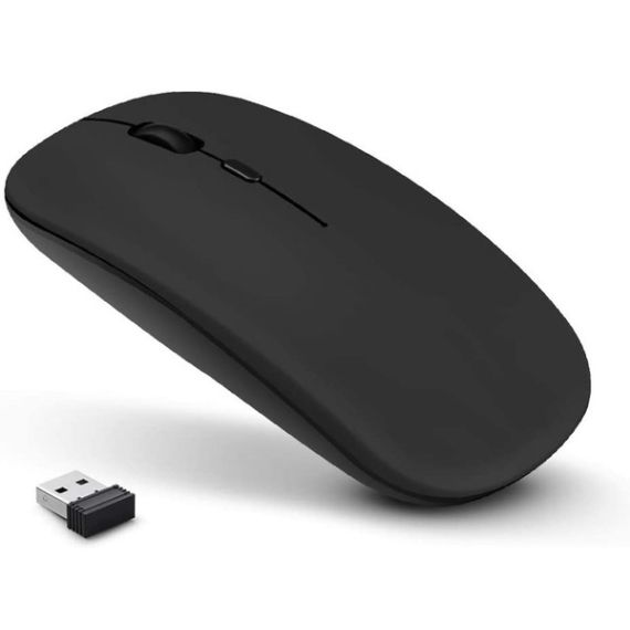 Black wireless mouse with built-in rechargeable battery WB2375 