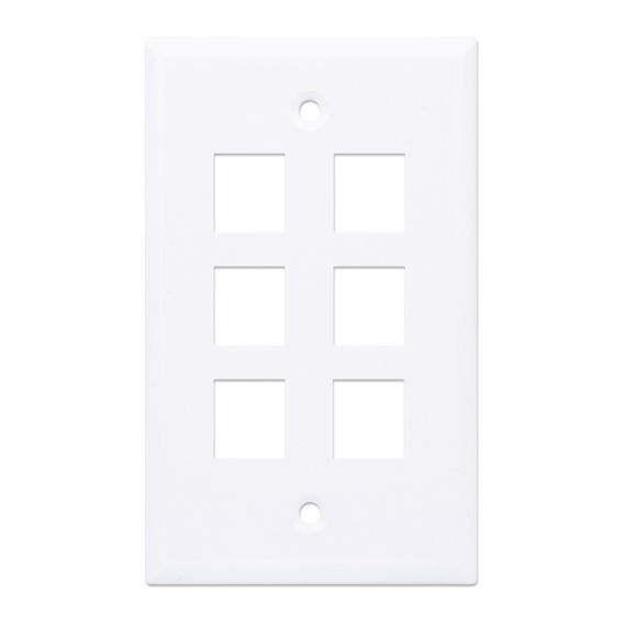 Placa de inserción Keystone de 2 lugares blanca Intellinet 02270 Intellinet