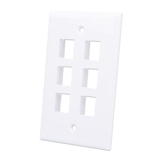 Placa de inserción Keystone de 2 lugares blanca Intellinet 02270 Intellinet