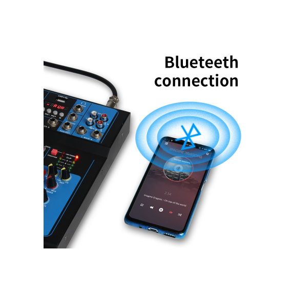 Mixer professionale 4/7 canali ingressi Bluetooth/USB/Stereo RCA SP522 