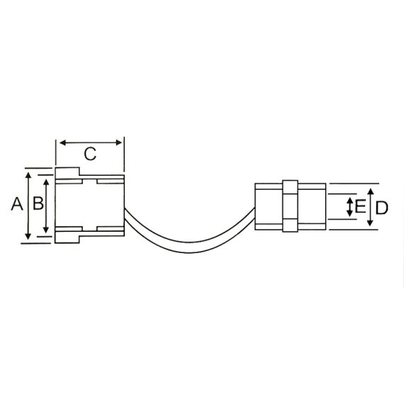 Entrada de cable de 6.7 mm / buje de alivio de tensión - negro 10732 FATO