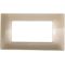 4-gang champagne-colored technopolymer plate compatible with Vimar Plana EL2375 