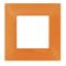 Orange 2-gang technopolymer plate compatible with Vimar Plana EL981 