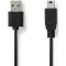Cavo USB 2.0 A Maschio - Mini Maschio a 5 Pin 1m Nero ND1925 Nedis