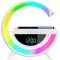 Lampada LED RGB Orologio/Radio FM/Bluetooth/AUX/scheda SD e ricarica wireless WB266 