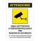 Video surveillance area sign 20x30cm WB1919 