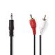 Stereo Audio Cable 3.5mm Male-2x RCA Male 2m ND3832 Nedis