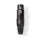 XLR Female 3 pin XLR connector Black ND4892 Nedis