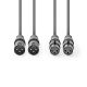 Cavo Audio XLR Bilanciato 2x Maschio a 3 Pin- 2x Femmina a 3 Pin 5m ND8055 Nedis