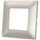 2-gang light gray technopolymer plate compatible with Vimar Plana EL1493 