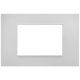 3-place white Soft Touch cover plate compatible with Vimar Plana EL2433 