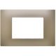 Vimar Plana compatible 3-place champagne Soft Touch plate EL2507 