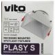 Square support for recessed GU10 spotlight 83x83mm white EL026 Vito