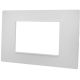 3-place white Soft Touch cover plate compatible with Vimar Plana EL2433 