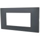 Placca 4 posti antracite Soft Touch compatibile Vimar Plana EL3103 