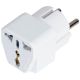 Universal adapter with 16A Schuko plug, Vito white EL539 Vito